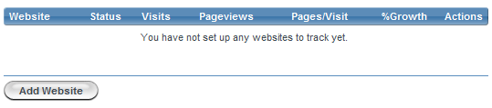 Click Add Website Button